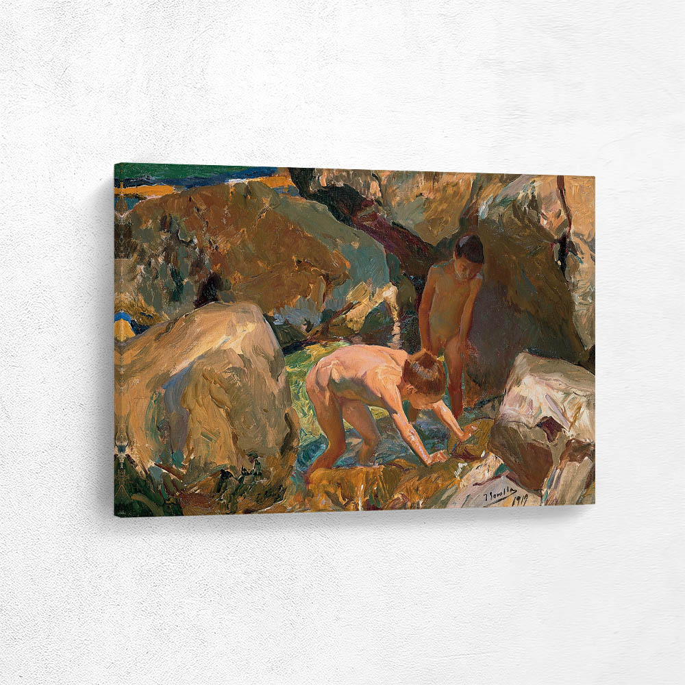 Children Looking For Shellfish