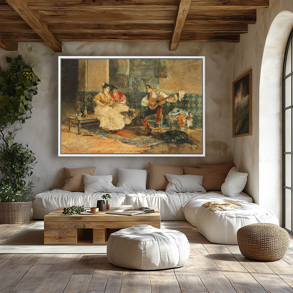 Two women in an interior listening to a guitarist - Image 4