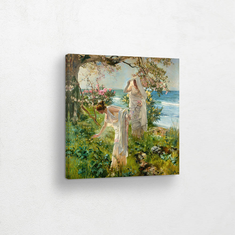 Greek girls on the shore