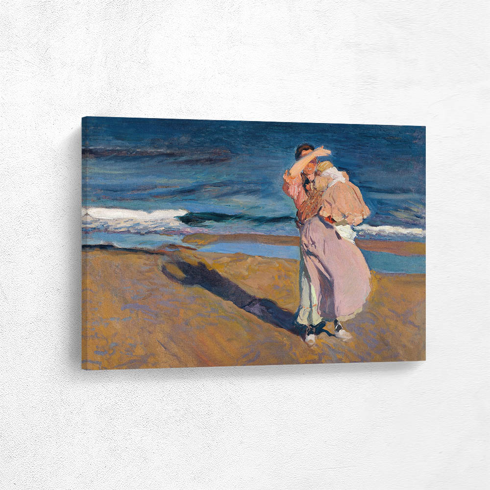 Fisherwomen with her son