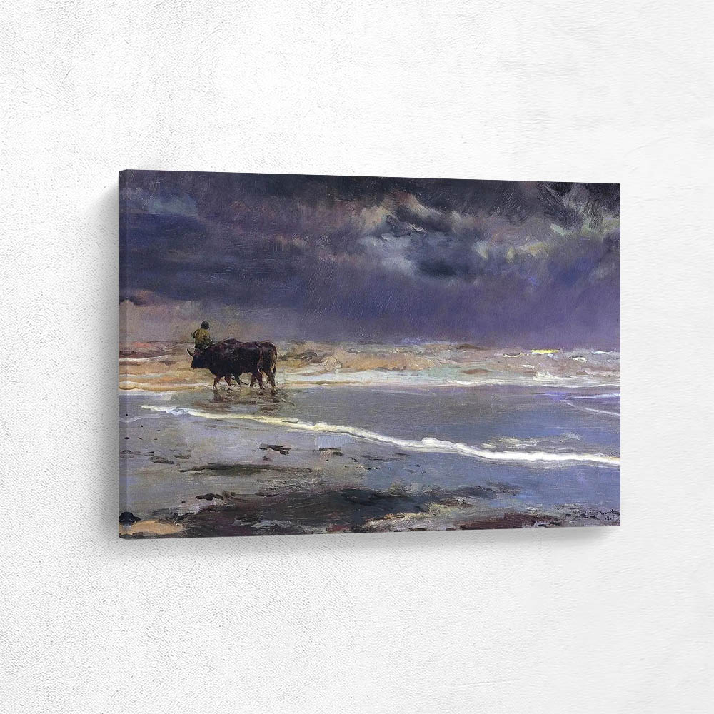 Cloudy day on the beach in Valencia