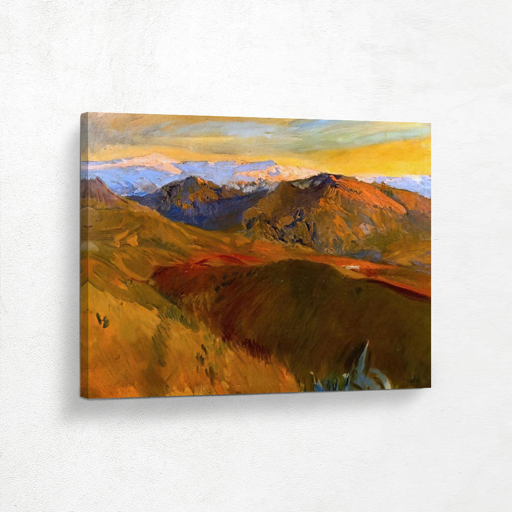 Sierra Nevada from the Cemetery, Granada