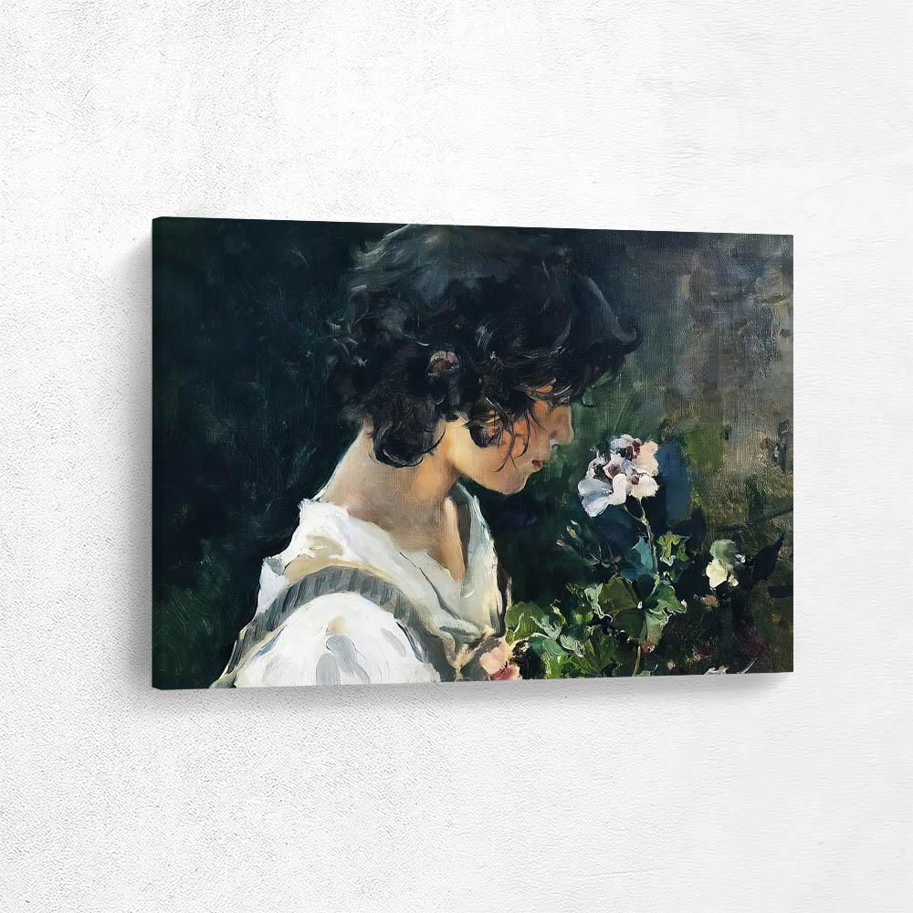 Italian Girl with Flowers