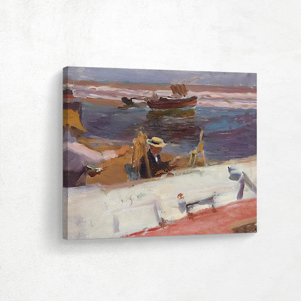 Painters on the beach