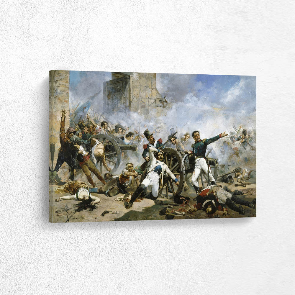 The death of Pedro Velarde y Santillán during the defence of the Monteleon Artillery Barracks