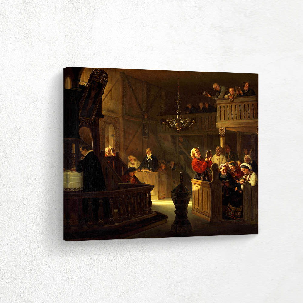 Service in a Norwegian Country Church (1845)