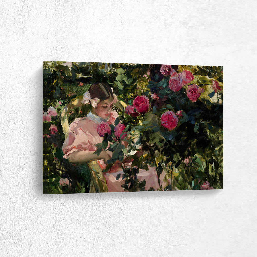 Elena among the roses