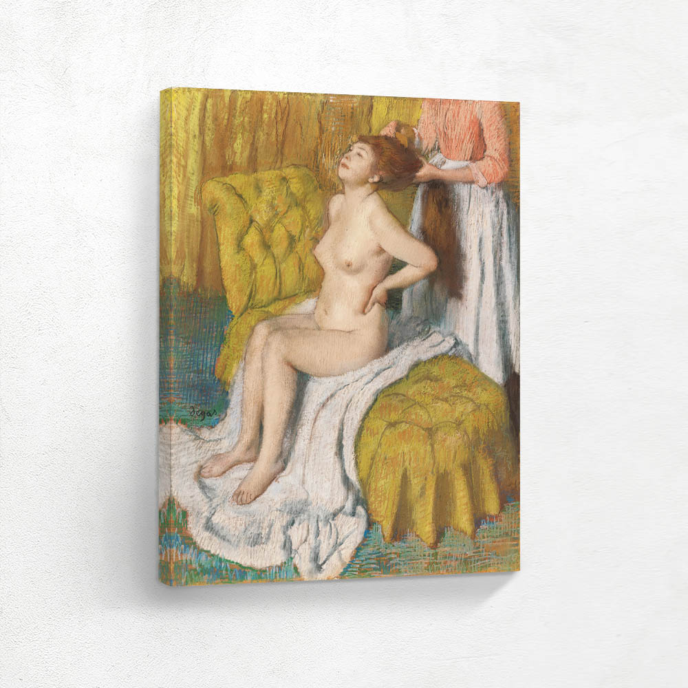 Woman Having Her Hair Combed