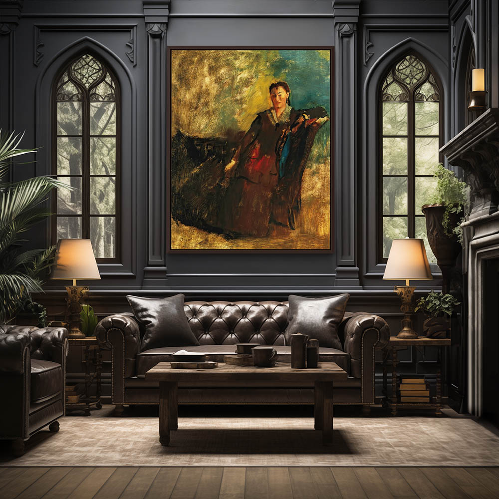 Woman sitting on a sofa - Image 3