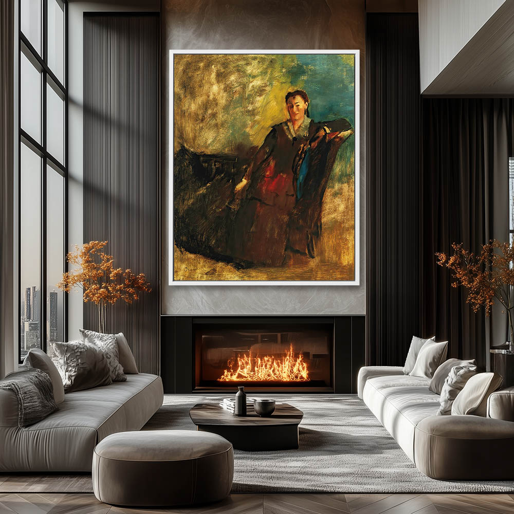 Woman sitting on a sofa - Image 4