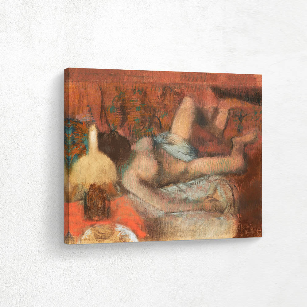 Naked woman lying down