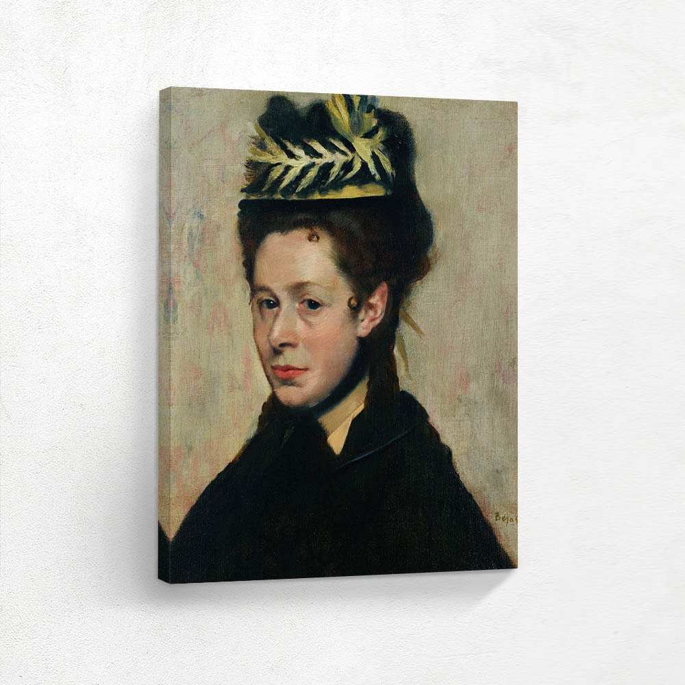 Bust of Woman in Feathered Hat