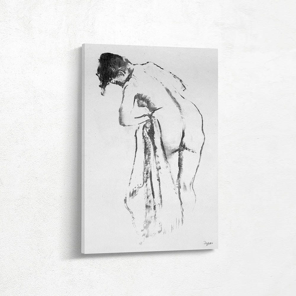 Nude Woman with Towel, Standing