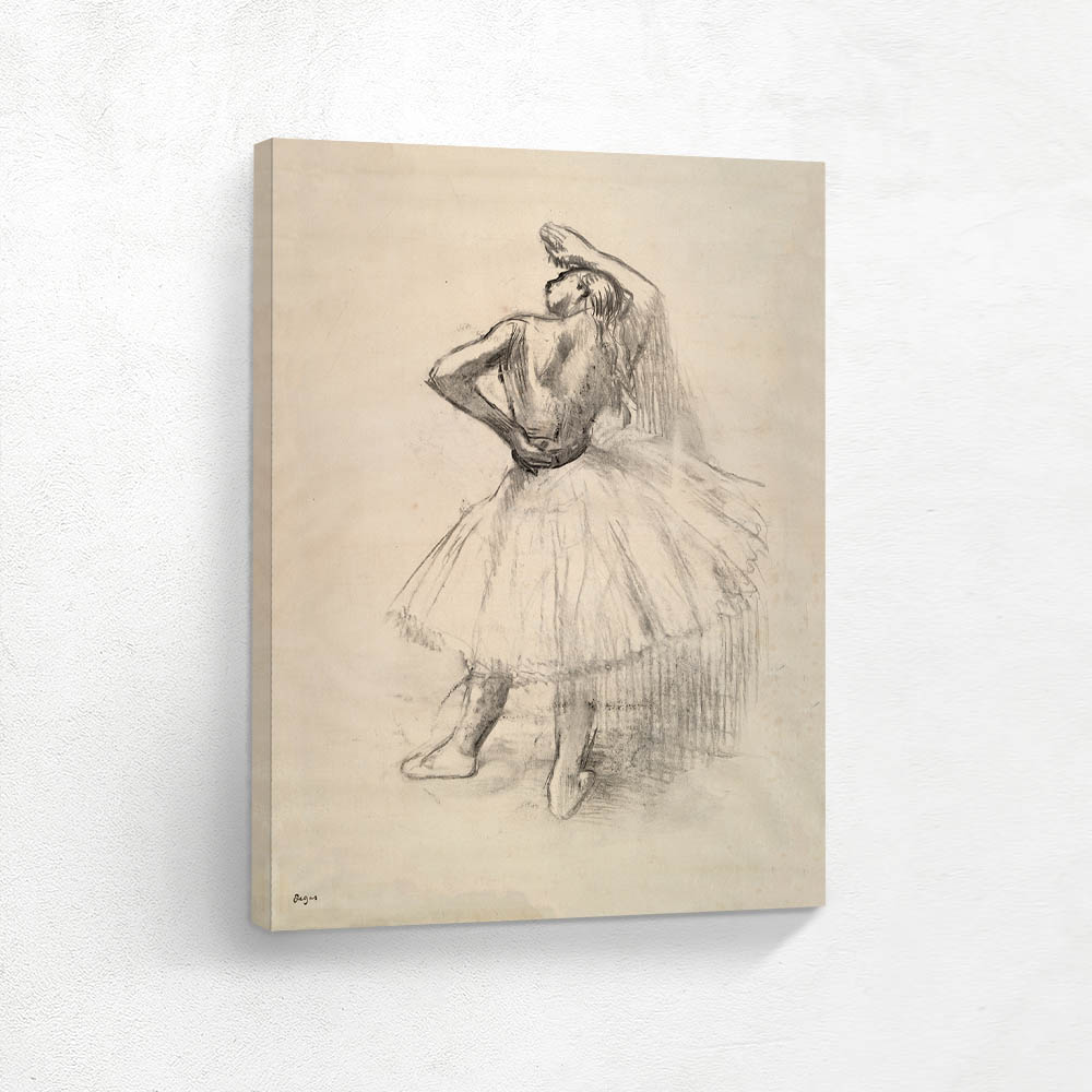 Standing dancer, right arm raised