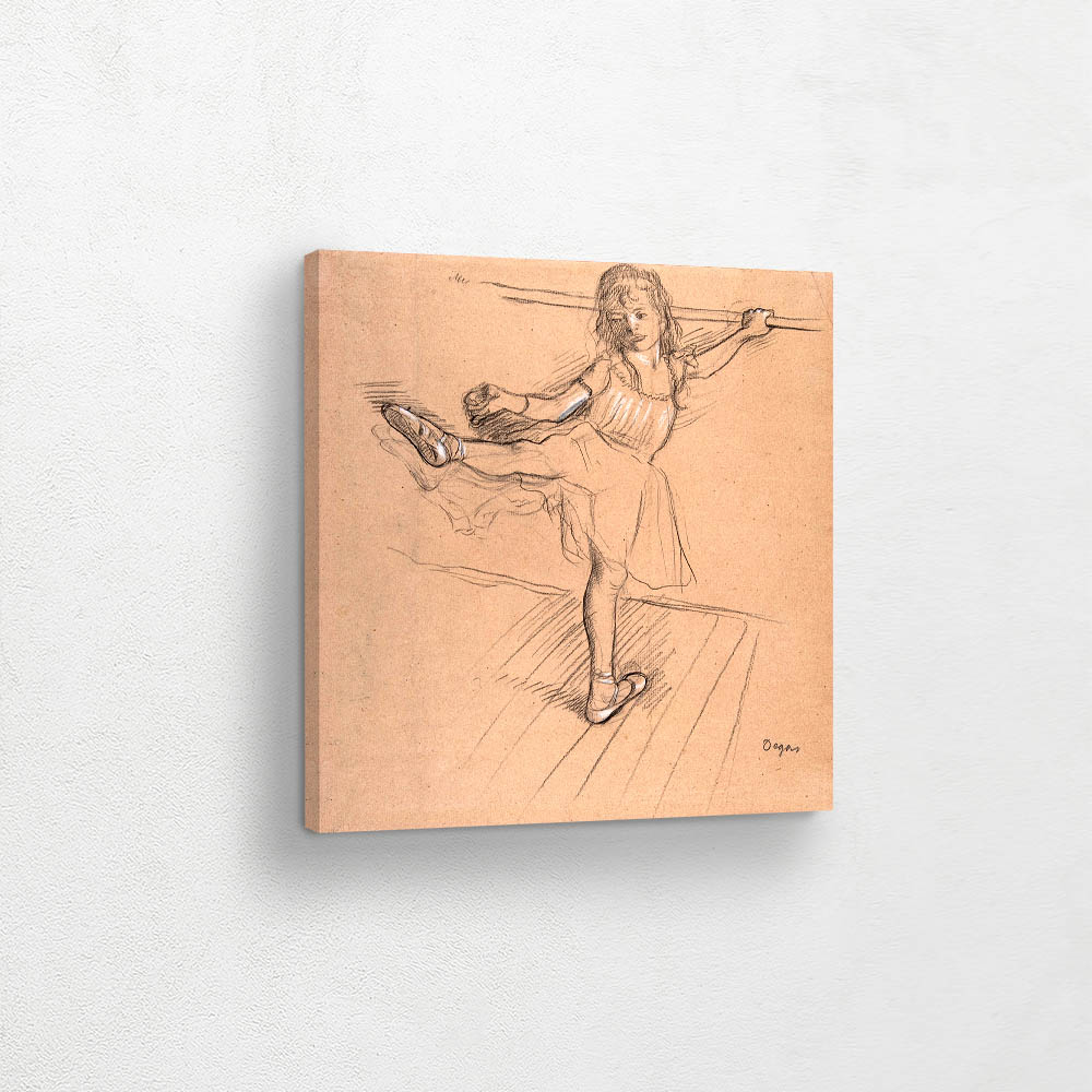 Little Girl Practicing at the Bar