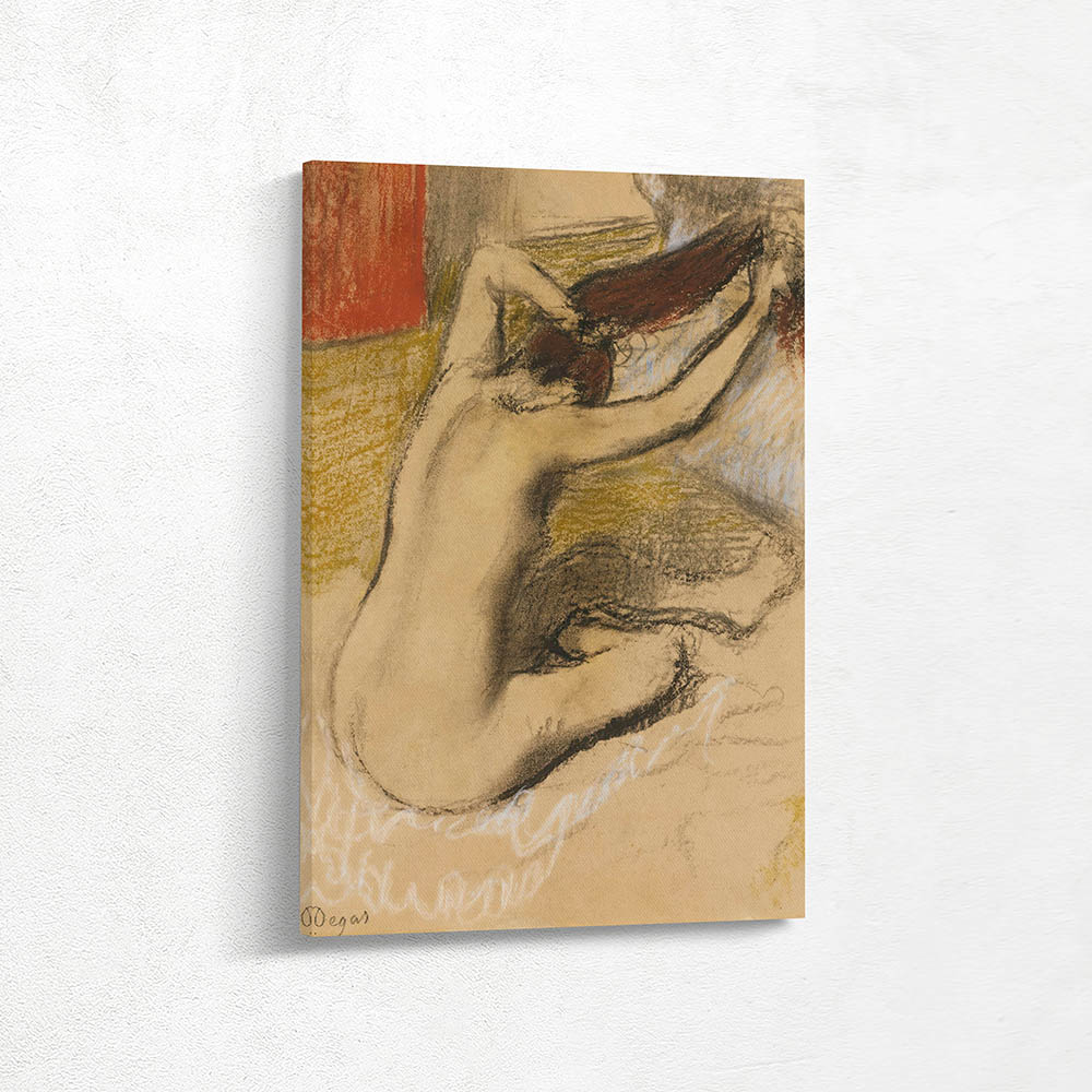 Woman Combing Her Hair