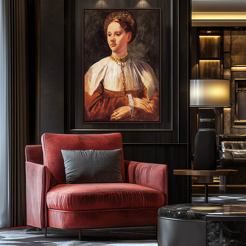 Portrait of a Young Woman (after Bacchiacca) - Image 3