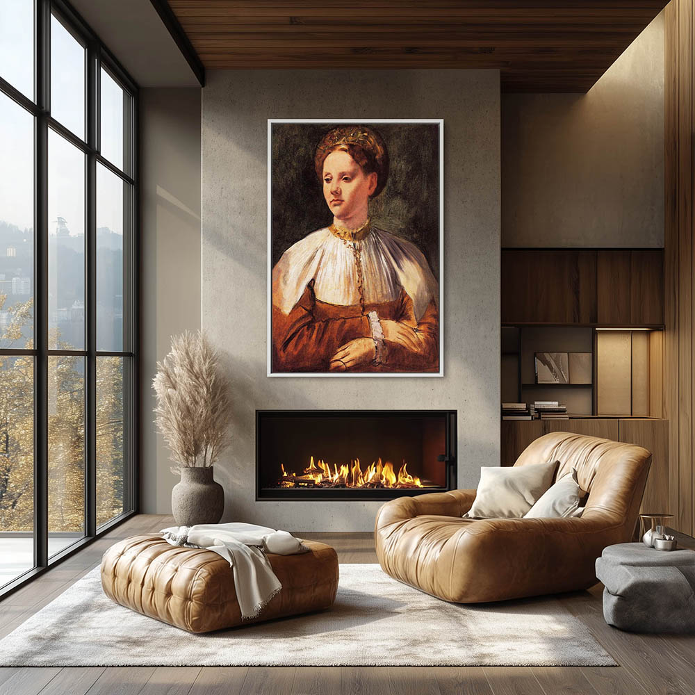 Portrait of a Young Woman (after Bacchiacca) - Image 4