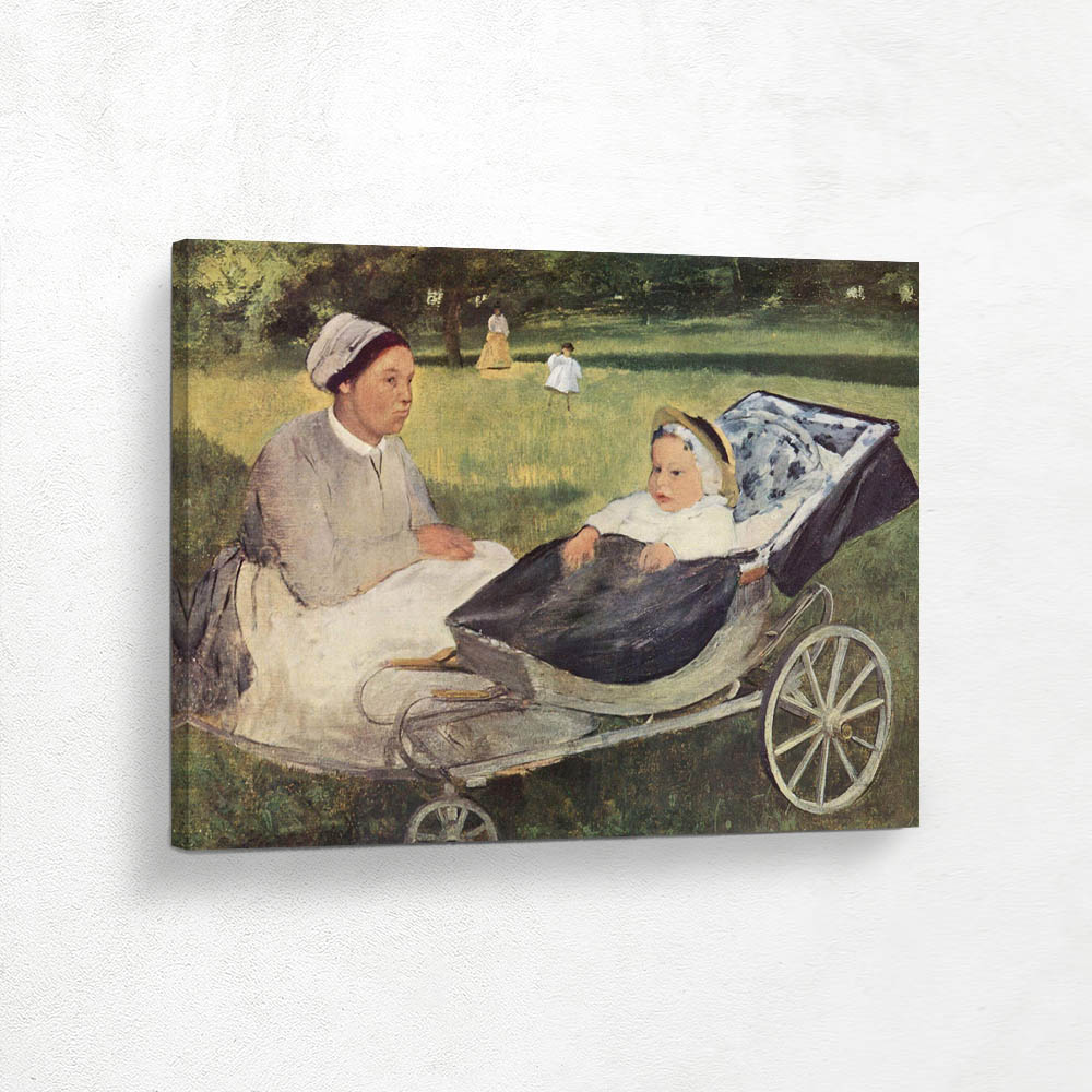 Portrait of Henri Valpincon as a child with a governess