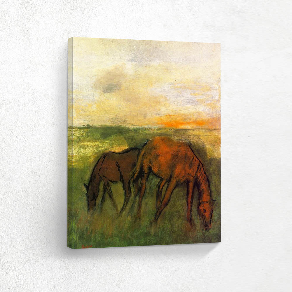 Two Horses in a Pasture