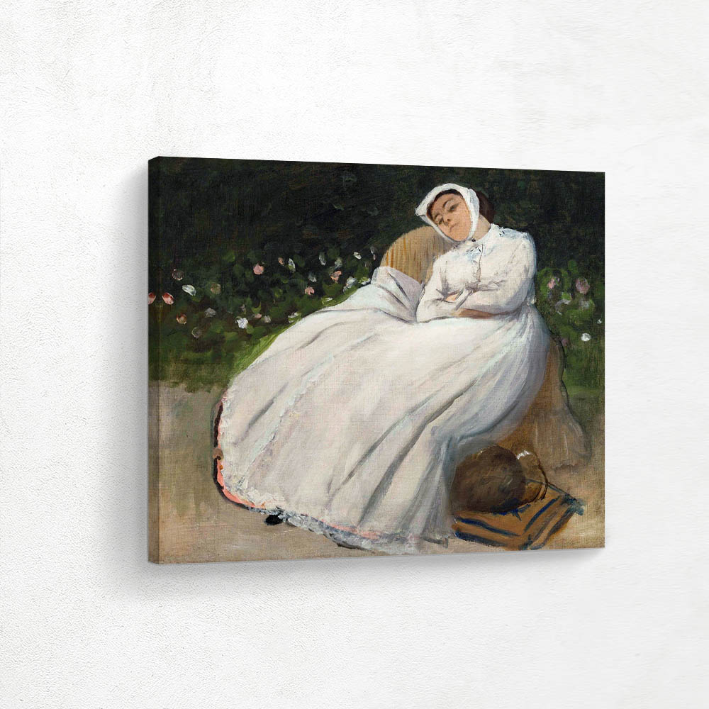 Woman sitting in a garden