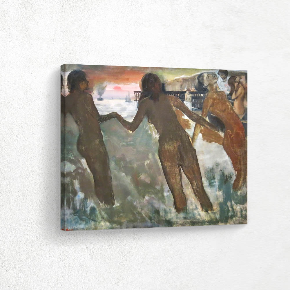 Peasant Girls Bathing in the Sea at Dusk