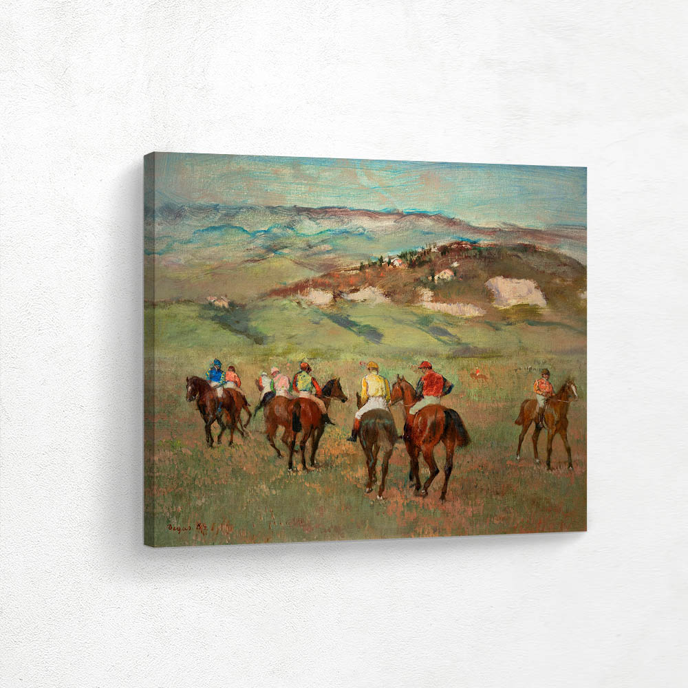 Jockeys on Horseback before Distant Hills