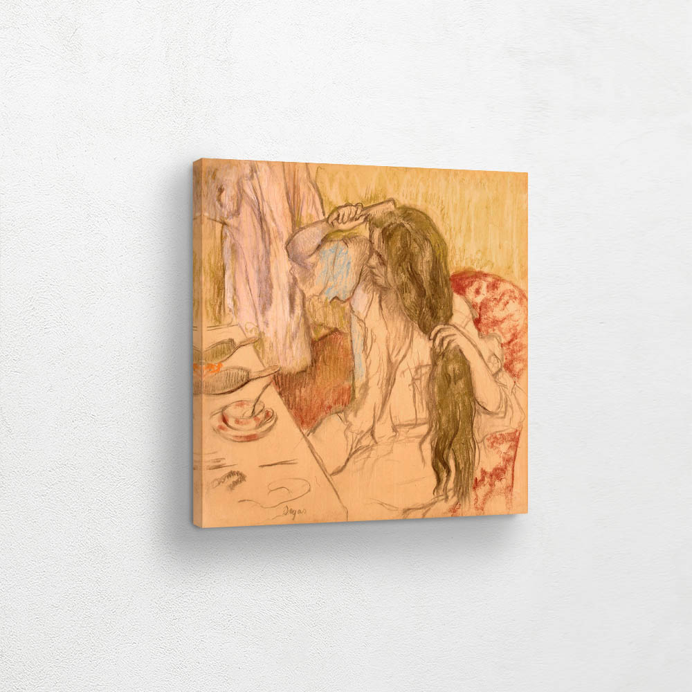 Woman Brushing Her Hair