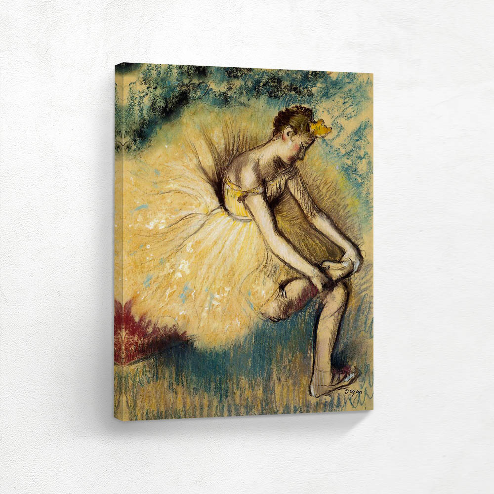 Dancer Putting on Her Slipper