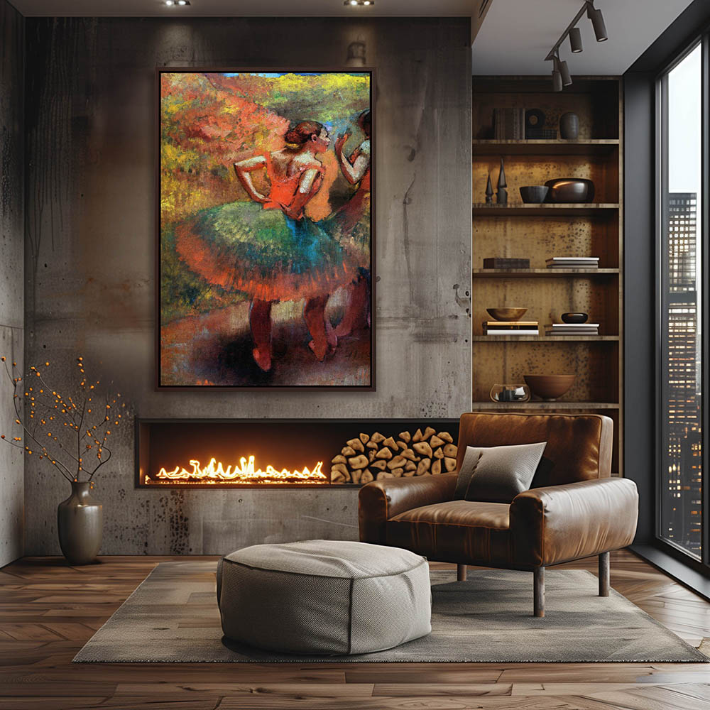 Two Dancers in Green Skirts, Landscape Scene - Image 3