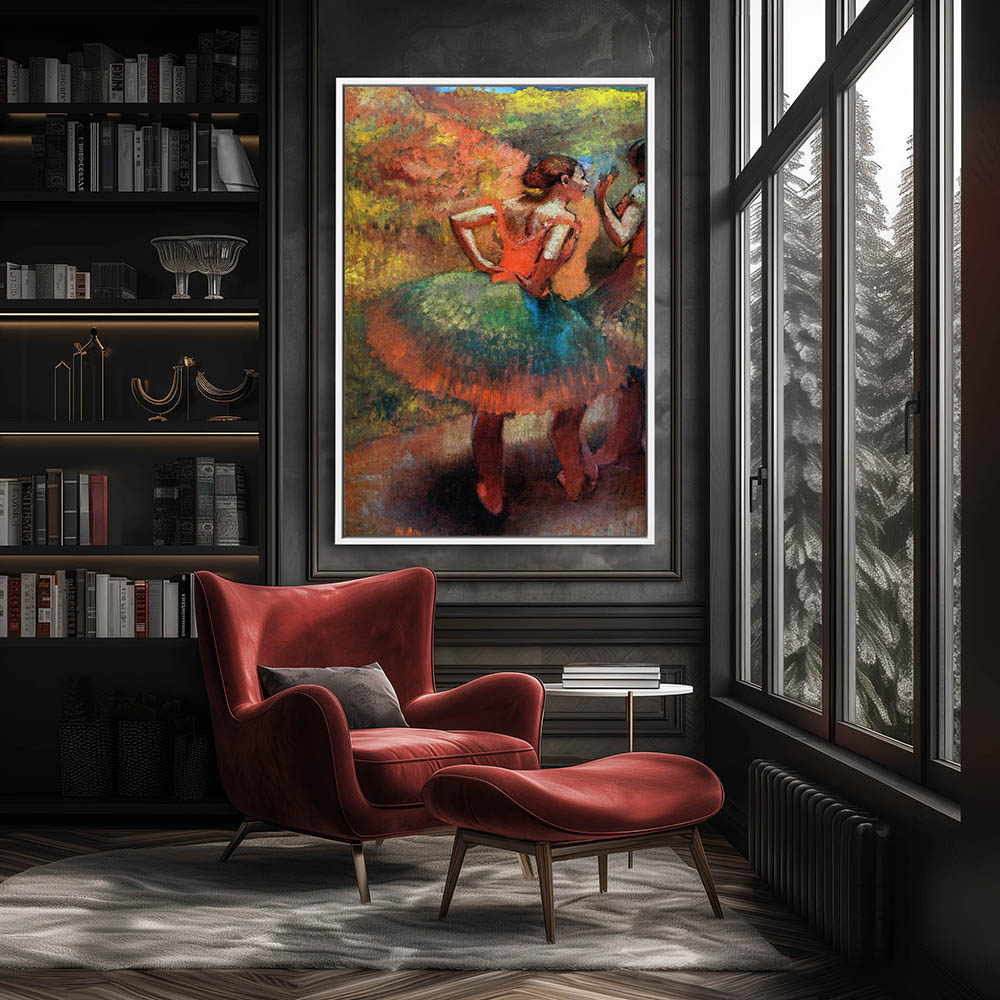 Two Dancers in Green Skirts, Landscape Scene - Image 4