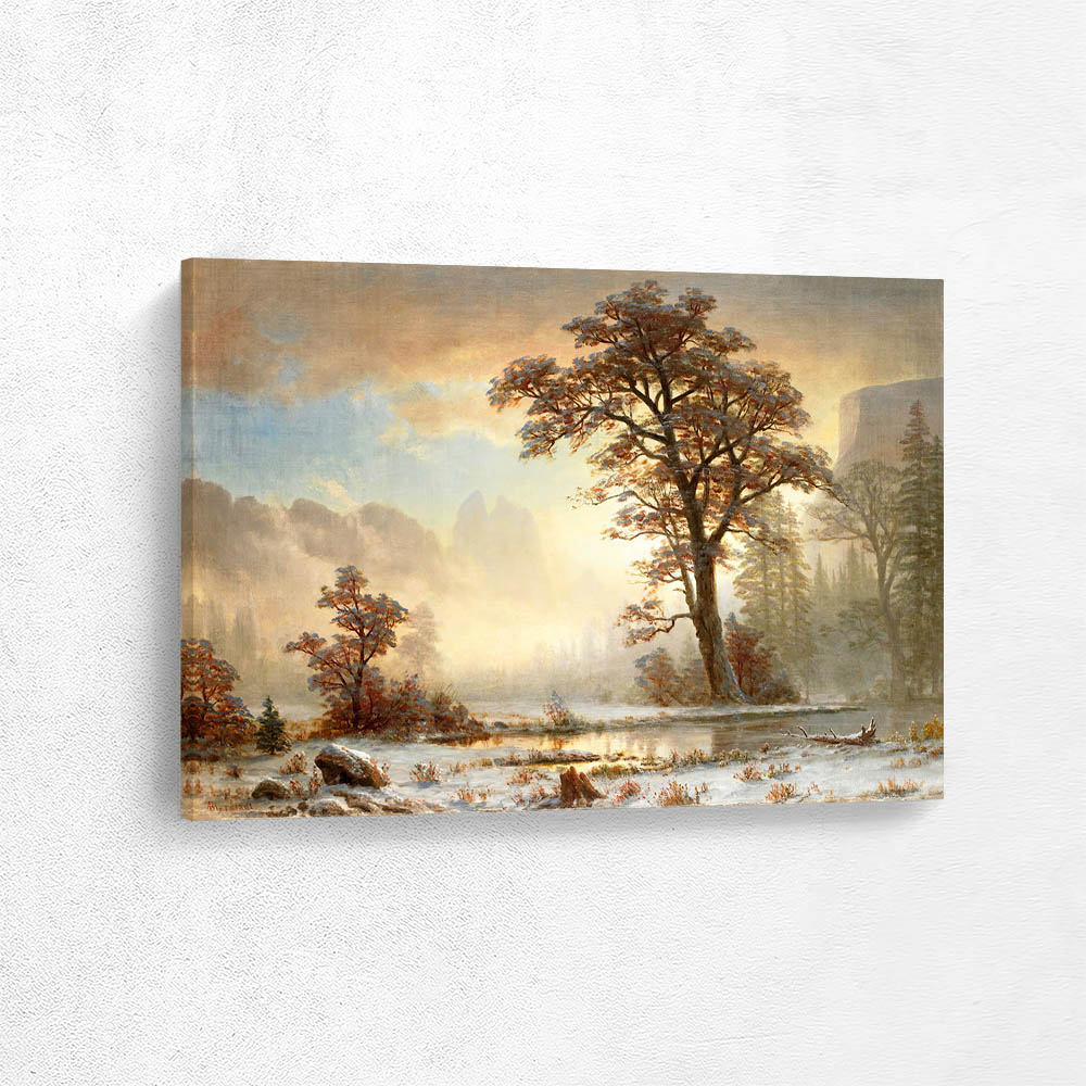 Valley of the Yosemite-First Snowfall of the Year 