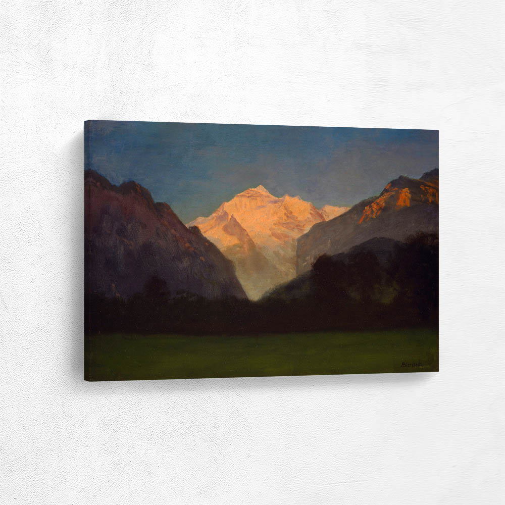 View of Glacier Park or Sunset on Peak