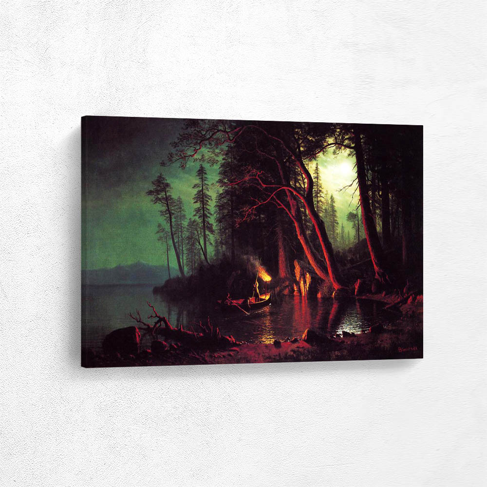 Lake Tahoe, Spearing Fish by Torchlight