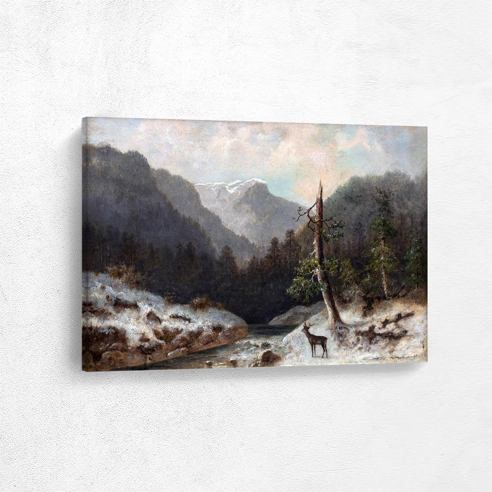 Deer in a Winter landscape