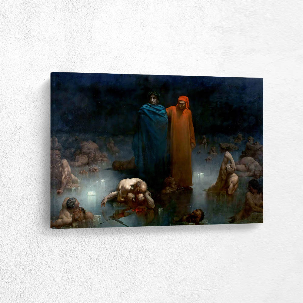 Dante and Virgil in the Ninth Circle of Hell