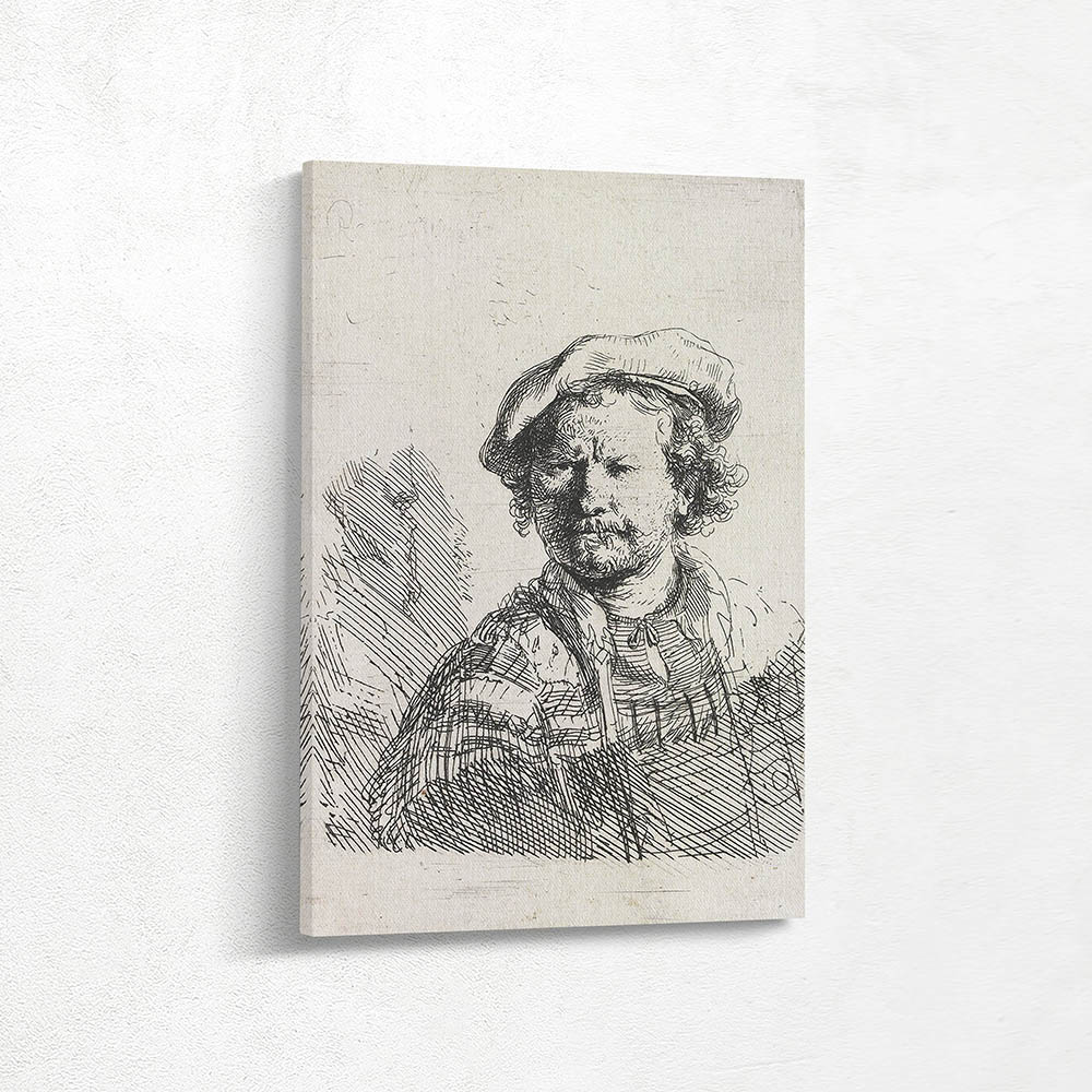 Self portrait in a Flat Cap and Embroidered Dress