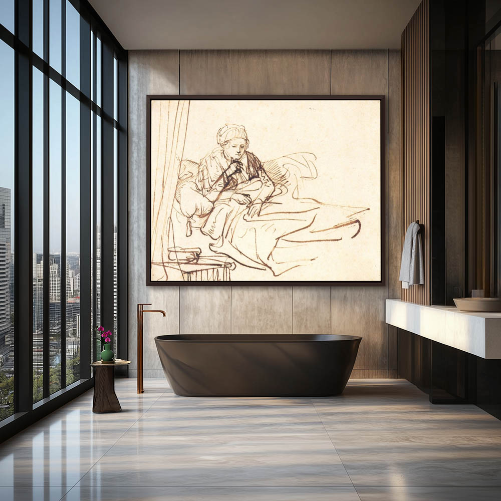 A woman Sitting up in Bed - Image 3
