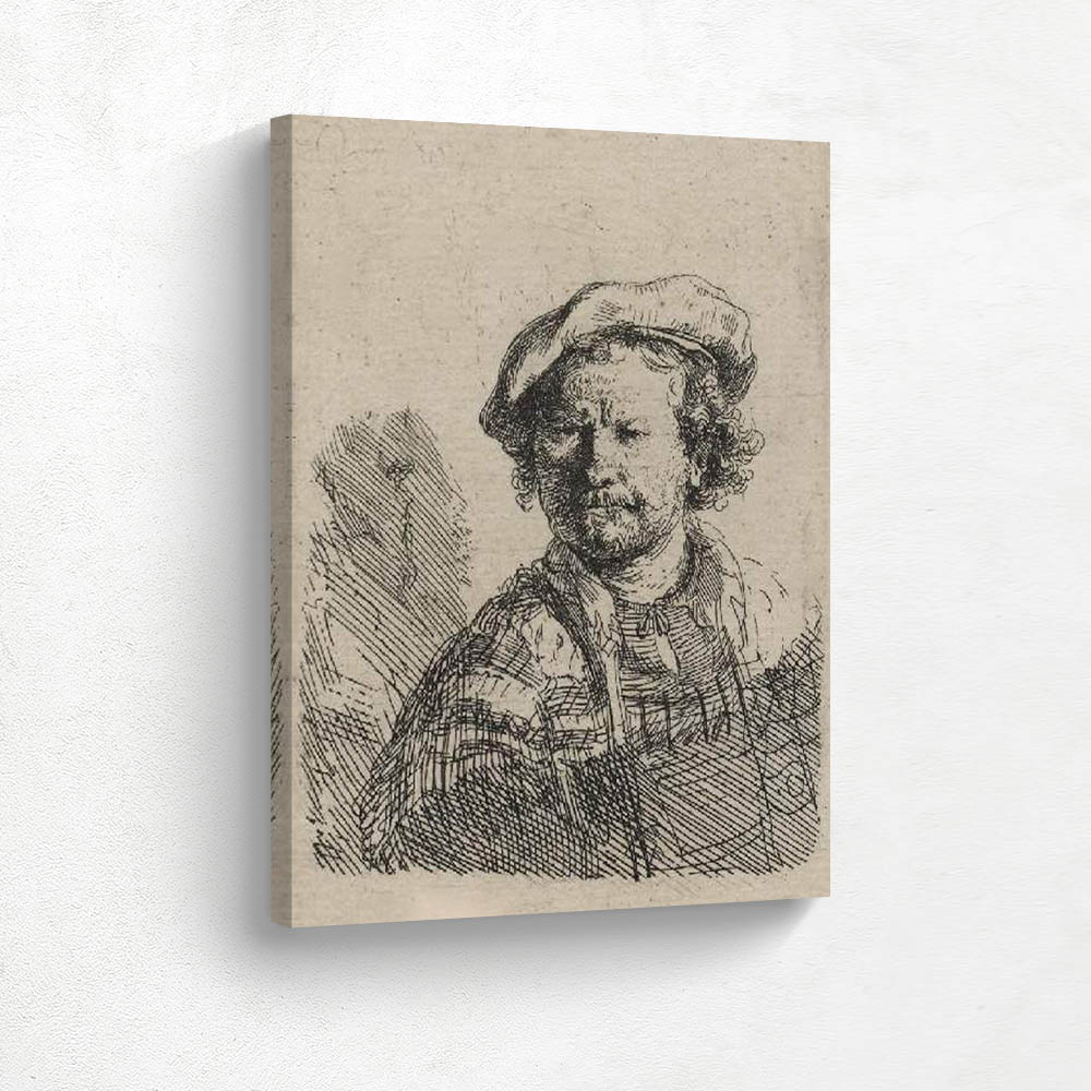 Self portrait in a Flat Cap and Embroidered Dress