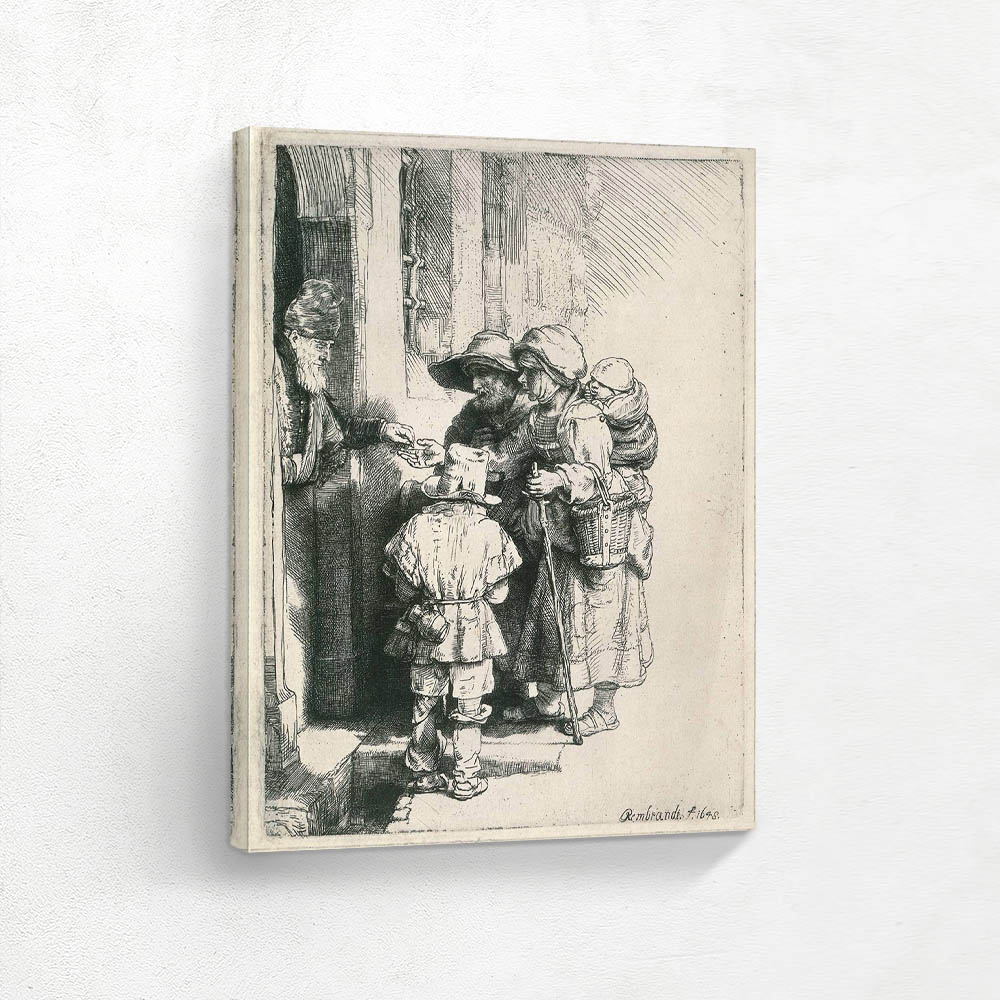 Beggars on the Doorstep of a House