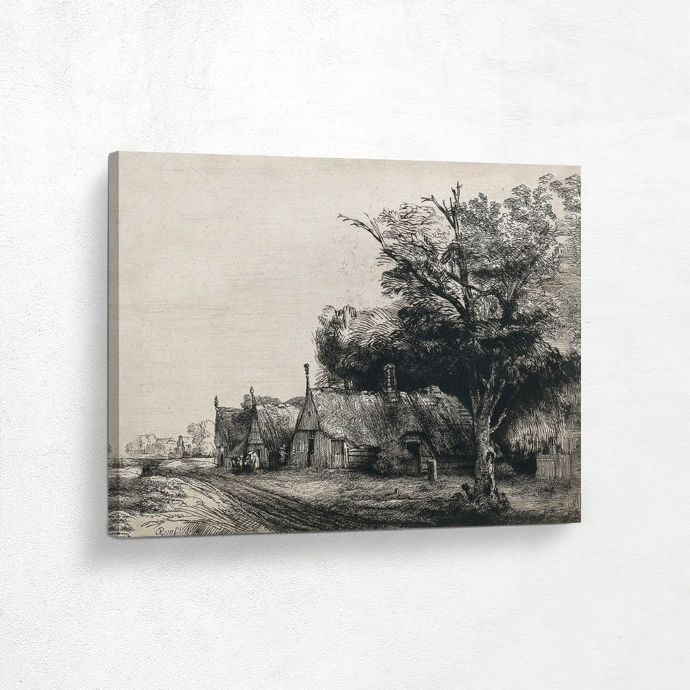 Landscape with Tree Huts