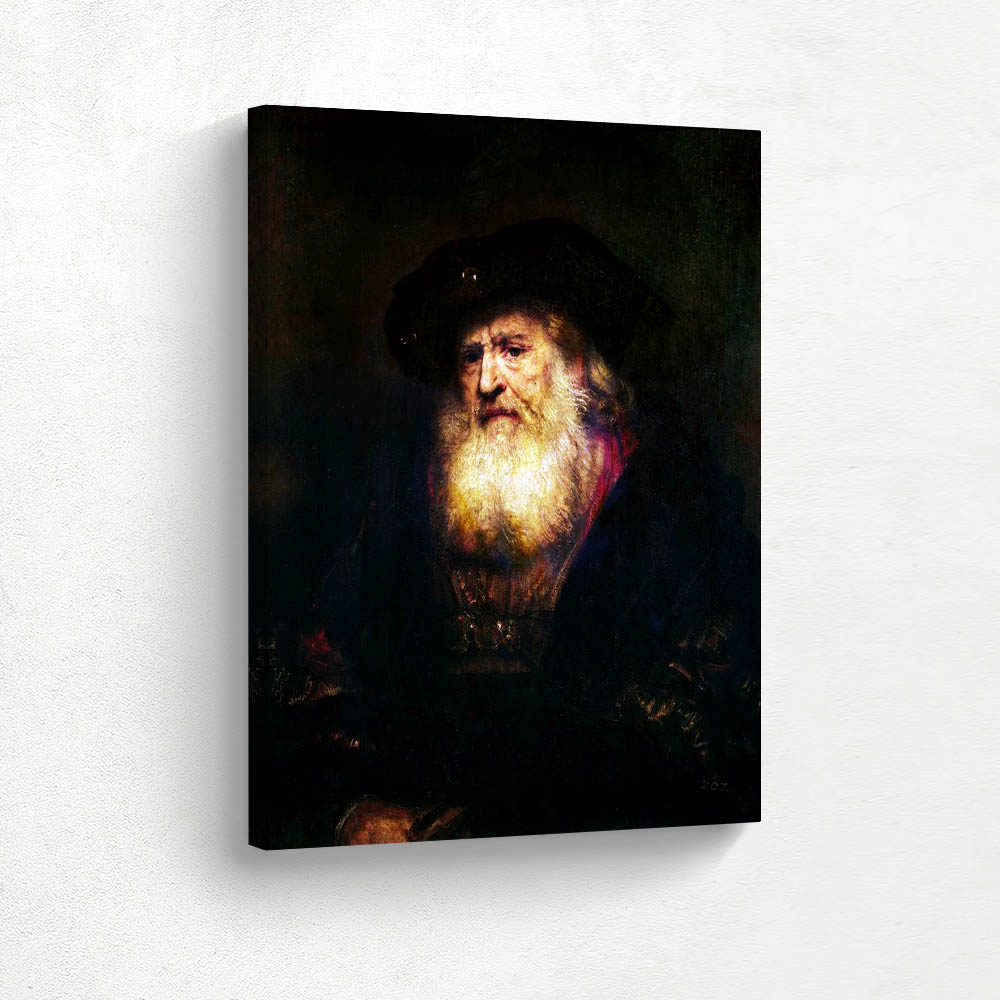 Portrait of a Bearded Man in Black Beret – Great Canvas Arts