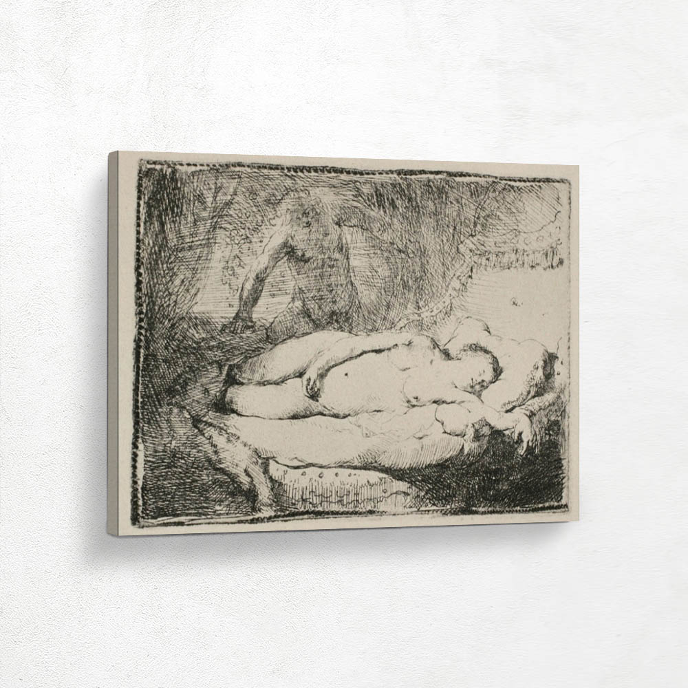 A Woman Lying on a Bed