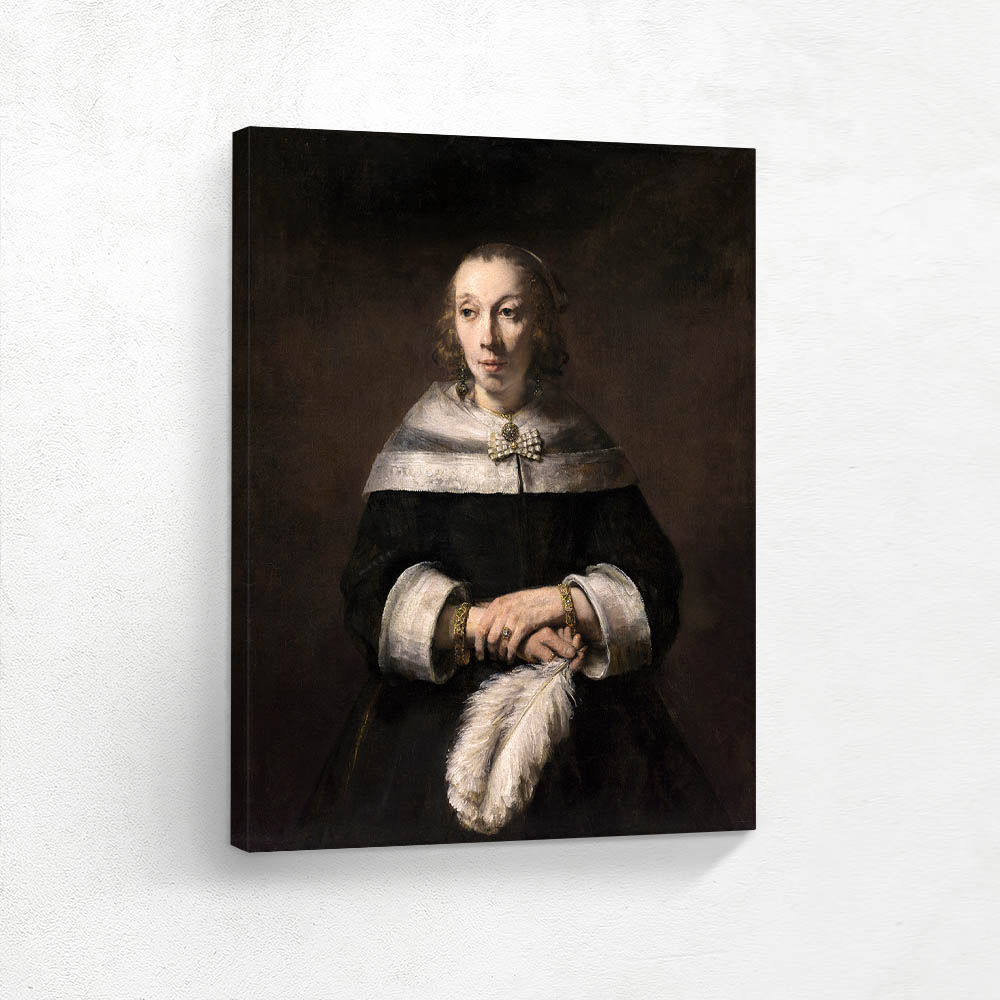Portrait of a Lady with an Ostrich Feather Fan Portrait of a Lady with an Ostrich Feather Fan