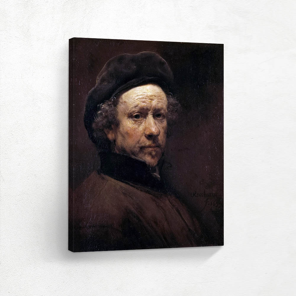 Self Portrait with Beret and Turned up Collar