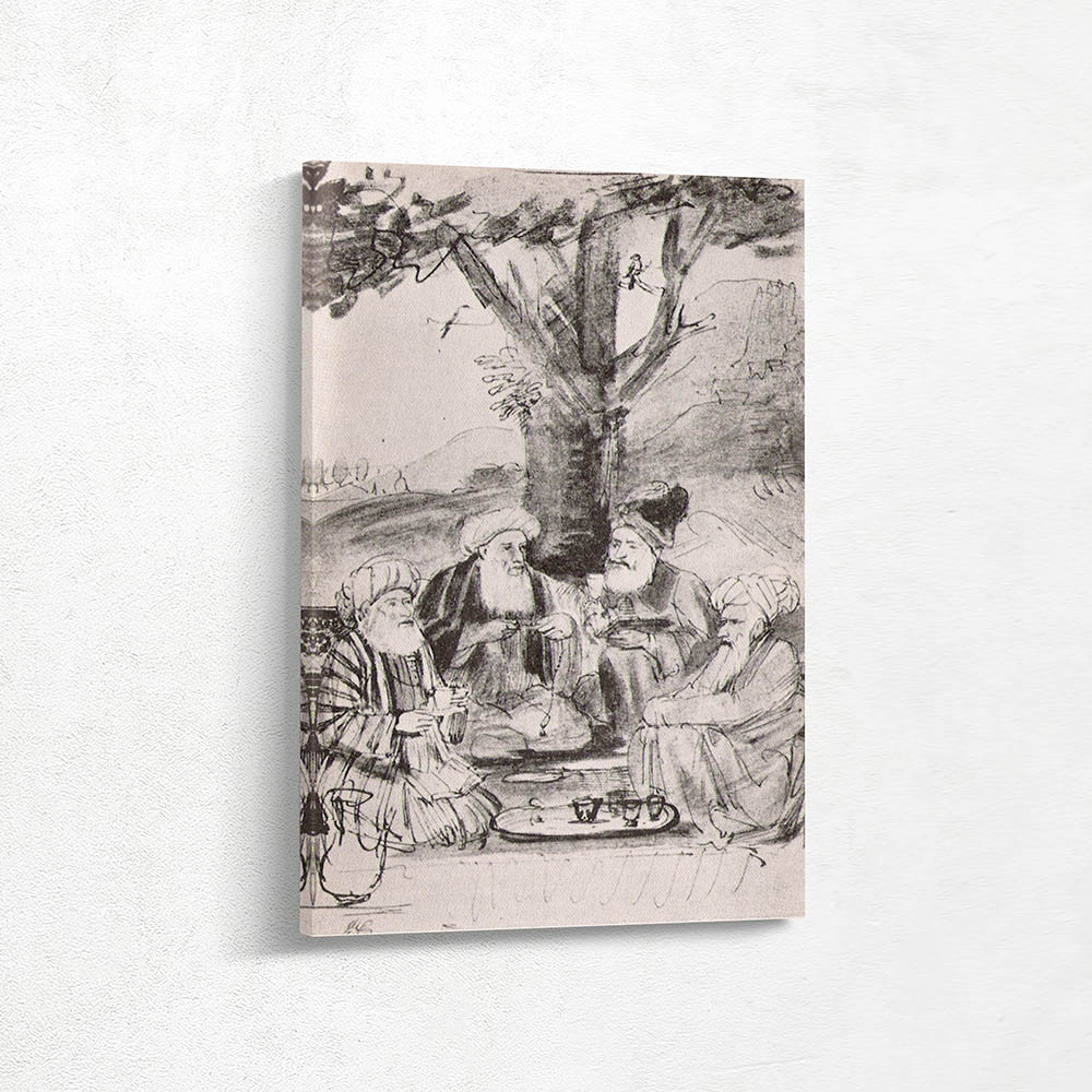 Four Orientals Seated Under a Tree Four Orientals Seated Under a Tree