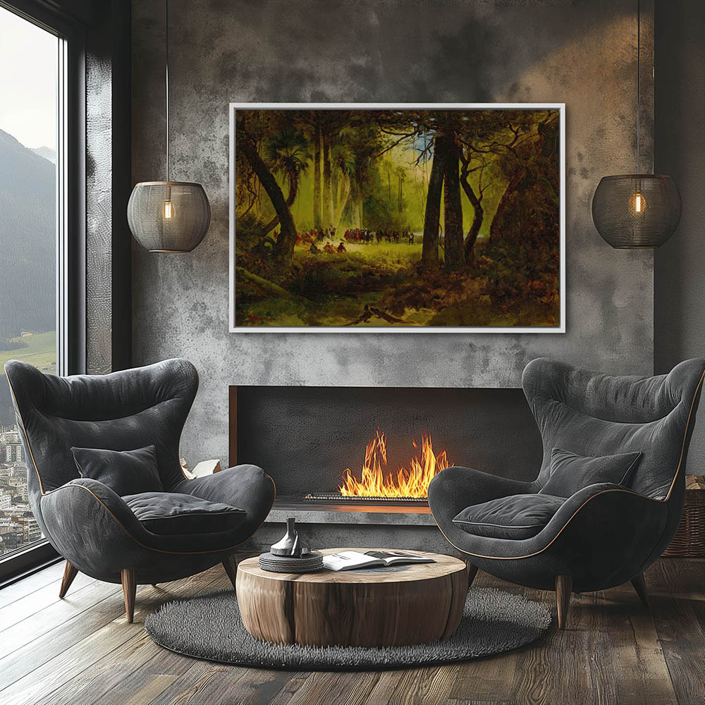 Thomas Moran Paintings, of the Reception of Dominique de Gourgues by the Indians - Image 4