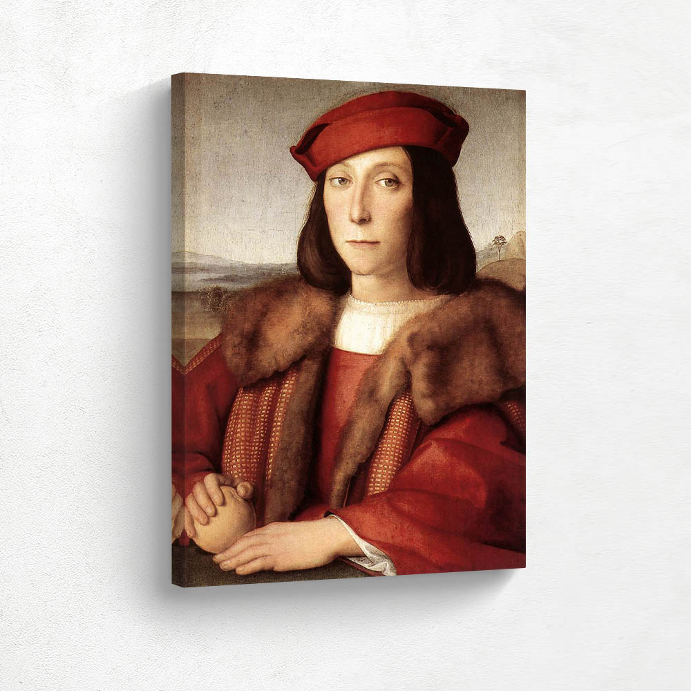 Portrait of a Man Holding an Apple