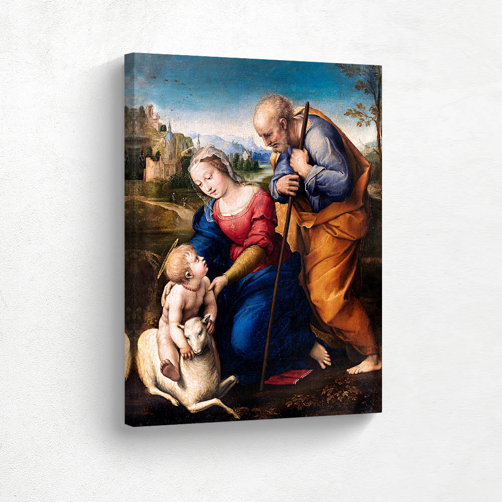 The Holy Family with a Lamb