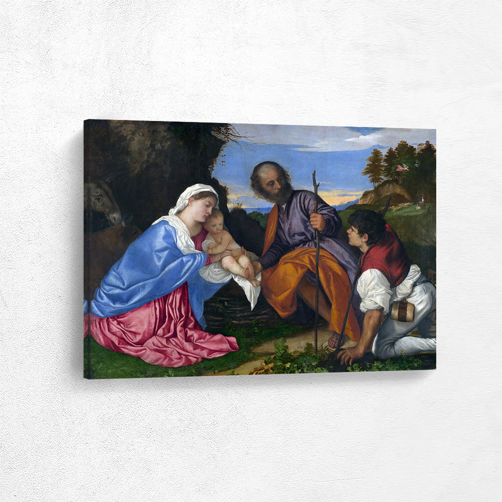 The Holy Family with a Shepherd